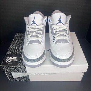 SOLD*** Jordan 3s Sneakers - White and Gray and Blue